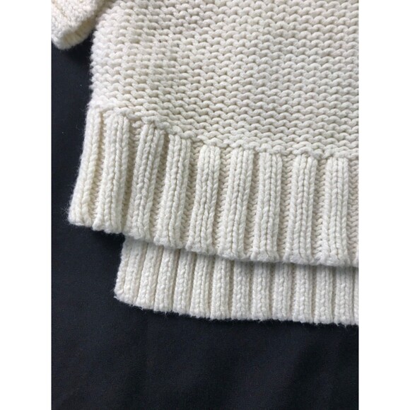 Chaps Women’s Petite XL Cable Knit Turtleneck Sweater Cream Ivory Off-White - Picture 3 of 16